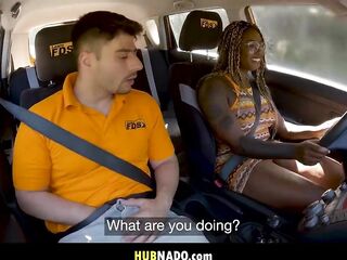 Tattooed Temptress Fails Driving Test, Sparks Fly as This babe Shows Off Her Wicked Skills in a Steamy Meeting Behind the Wheel and on the Ground