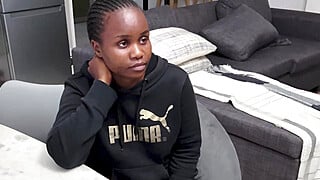 Big butt African girl swallowed big dick