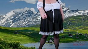 Frau Big Tits in the Alps for Oktoberfest - Mature BBW Celebrating by Flashing Her Huge Tits and Ass