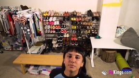 Petite but experienced Argentinian babe rides her employees cock for an amazing video