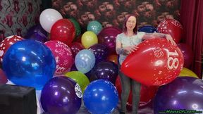 big balloon fingernail popping fun
