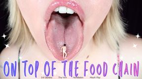 On Top Of The Food Chain - HD - The Goddess Clue, Humiliating And Humbling My Snack, A Lesson For All Tiny People, Giantess Vore, Pink Lips And Tongue