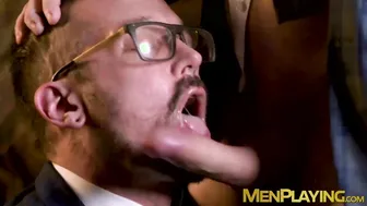 Suited Mateo Tomas spits and pounds Gala Galaxi hard