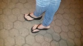 I Show My Amazing Feet in Very Sexy Platform Flip Flops