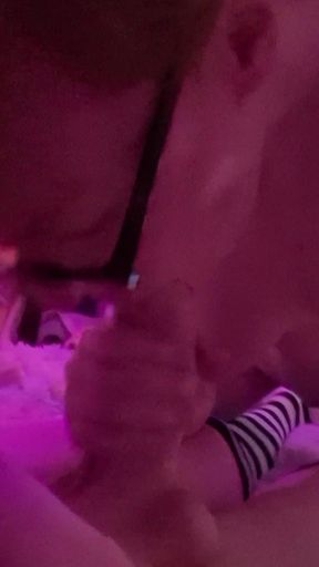 Princesskitti3 Giving Complete Deepthroat to Another Trans with Big Balls and Swallowing Her Huge Load