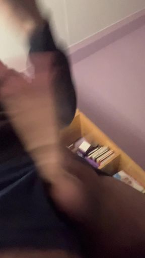 Slapping on my hard cock