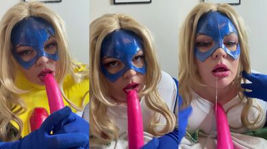 BBW Cosplay Blonde Takes A Deep Throated Blowjob Like A Pro