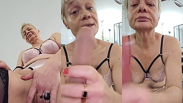 En tenue de petite salope je joue avec mes gros gode