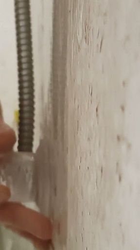 Sucking on My New Big Dildo and Trying to Fuck It!