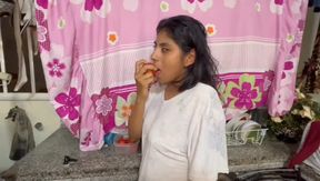 18-year-old Mexican stepdaughter strips naked and masturbates for the first time&period;