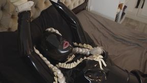 Miss Maskerade Latex Couple With Fucking Machine In Full Rubber And Bondage