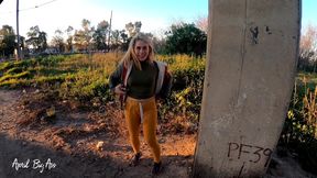 swallowing pee in the streets with a lot of people around!!!