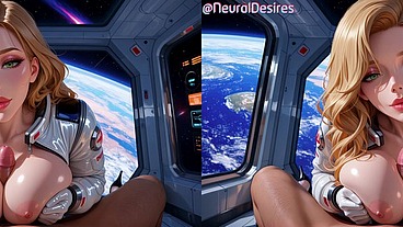 Big Tit Blonde In Space (Side-By-Side VR) ~ AI-Generated