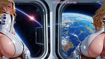 Big Tit Blonde In Space (Side-By-Side VR) ~ AI-Generated