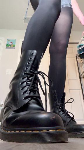 Stomping Hard in Boots Size 16 Feet