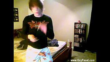 Gay movie of Trace comes home from the club all by himself and