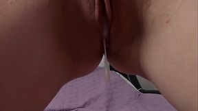 CLOSE UP: QUICK CUM INSIDE VERY TIGHT PUSSY AFTER DEEP BLOWJOB, DRIPPING CREAMPIE, SO CUTE SEXY GIRL  - Nata Sweet