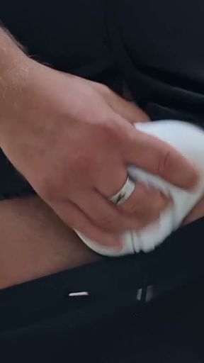 SOLO   CUMSHOT - RIPS OFF PANTIES AND JERKS OFF QUICKLY HORNY WITH A HUGE COCK AND OPEN ASS WITH SPANKING (SEXY AND&hellip;   Clip 1
