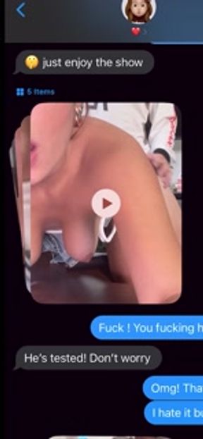 Cuckold Texts: Fucking my colleague and showing everything to hubby