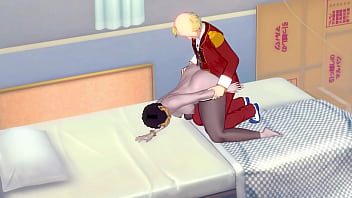 Hentai Raven (Teen Titans) Porn with a man in red suit
