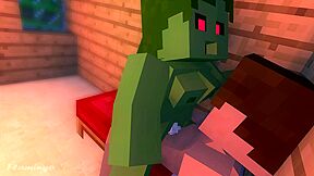 Zombie Munching On His Sweet Minecraft Nectar