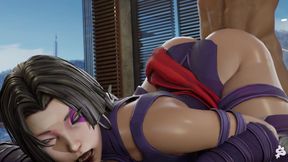 Psylocke - Face Down Ass Up & Handjob