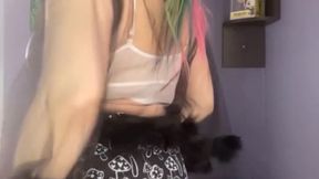 18:43:- Shaved Smooth, Skirt Lifted, Balls In