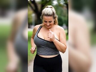 Breasty Older Chicks Running in Park - Wild Breasts Outdoor 1 [AI generated]