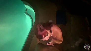 Marcy Diamond Fucking Rome's BBC By The Pool! Bouncing Booty!