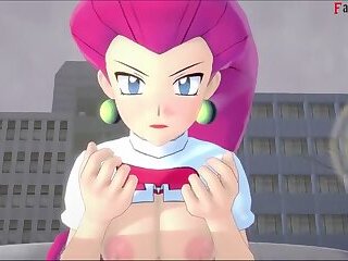 Jessie Rocket hard sex on the park - Poketmonster