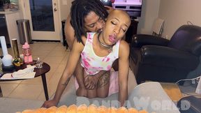 interracial anal mffff orgy with 2 ebony anal sluts & 2 redhead white girls