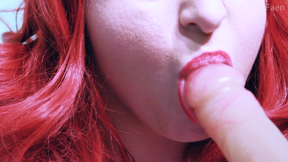 Red Lipstick and Red Hair Blowjob
