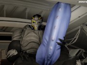 Male Turian Bed Growth Hyper Animation
