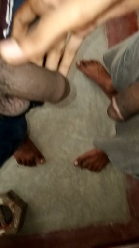 Me and my friend playing with his Cock