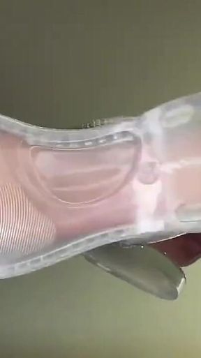 Pink Foxx in Clear Flip Flops