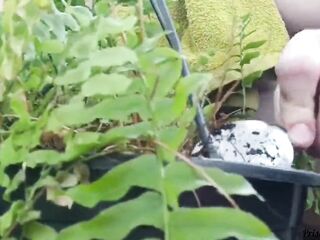 Stepmom makes movie for stepson's ally teaching gardening part 01