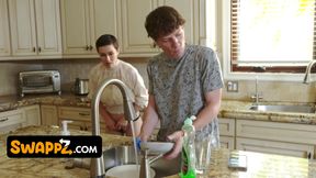 Busty Stepmoms Kenzie Taylor and Olive Glass Arrange a Naughty Son Swap