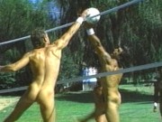 SPIKE IT NAKED- 4 Muscle Hunks Strip Nude in Volleyball Game
