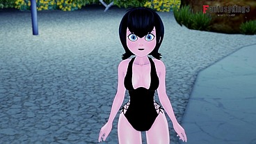 Mavis Dracula in the pool