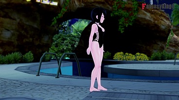 Mavis Dracula in the pool