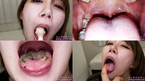 Yumeru Kotoishi - Showing inside cute girl's mouth, chewing gummy candys, sucking fingers, licking and sucking human doll, and chewing dried sardines - 1080p