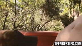 Outdoor adventures with an eighteen year old's dildo play