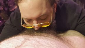 gettin  jizzy with it  bubba bear rusty piper jerks off his fat dick and shoots a load of cum onto moustache man don k dick and then kneels down to worship at the altar of cock, slurpi