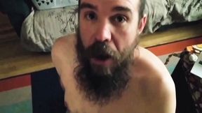 gettin  jizzy with it  bubba bear rusty piper jerks off his fat dick and shoots a load of cum onto moustache man don k dick and then kneels down to worship at the altar of cock, slurpi