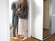 Quick passionate standing fuck with perfect babe in long dress - Otta Koi