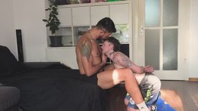 FTM Leashed, Collared, and Fucked in Every Hole - Huge Dick Mao Berlin Dominates Trans Man xxx skips NoNameFckrBerlin