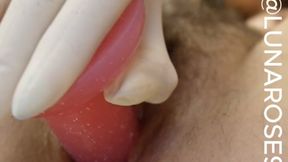 22 MIN Doctor left the room and Patient Luna is left alone for a while and I am super horny but don’t want the health care worker hear me! So I duct tape my mouth and glove up and pleasure myself! Of course I brought the tape and my toys! Hear me mo.