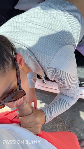 Mornign Fit in Public Finished with Quickie Fuck in Car Trunk
