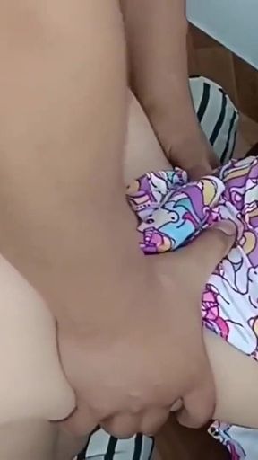 795 Big-assed Stepdaughter Accidental Creampie After Studying