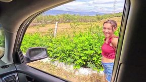 Picked Up a Tight-Pussy Girl on Road, Gave Her a Ride and Cum, Left for Taxi
